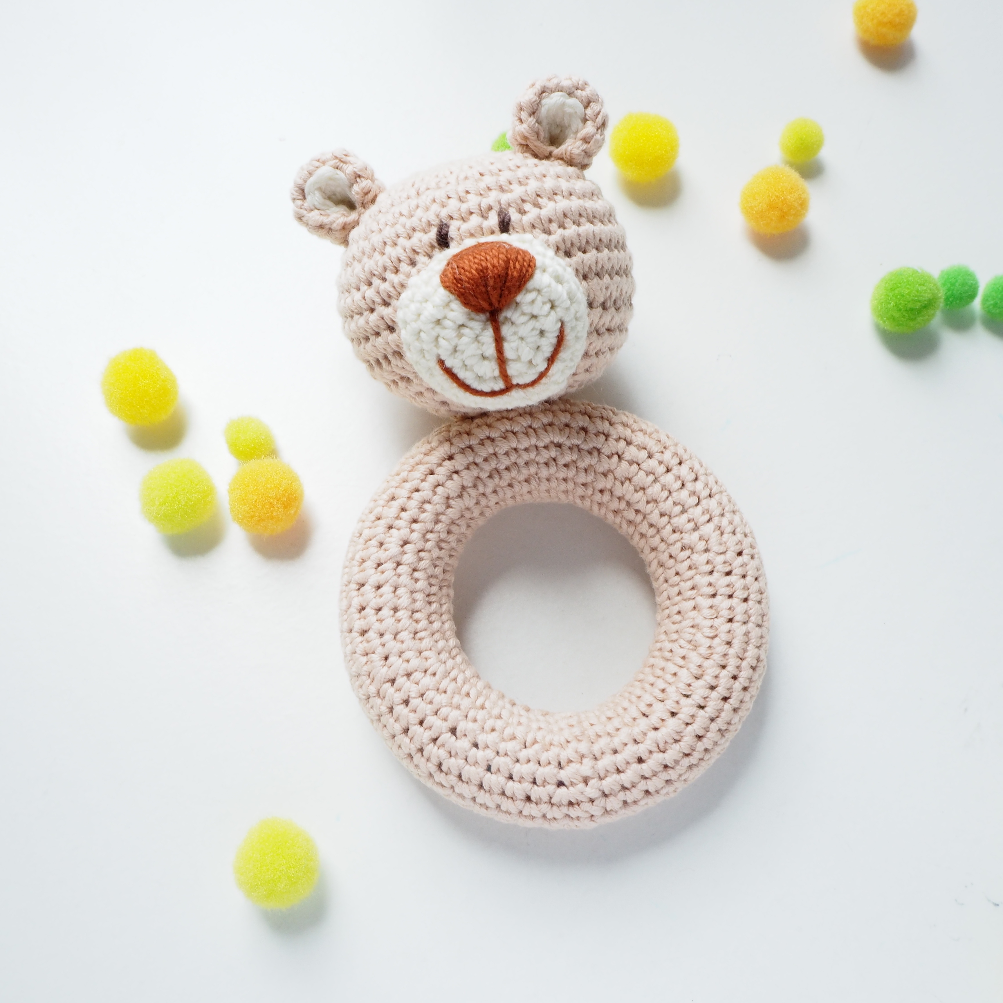 小熊手搖鈴玩具