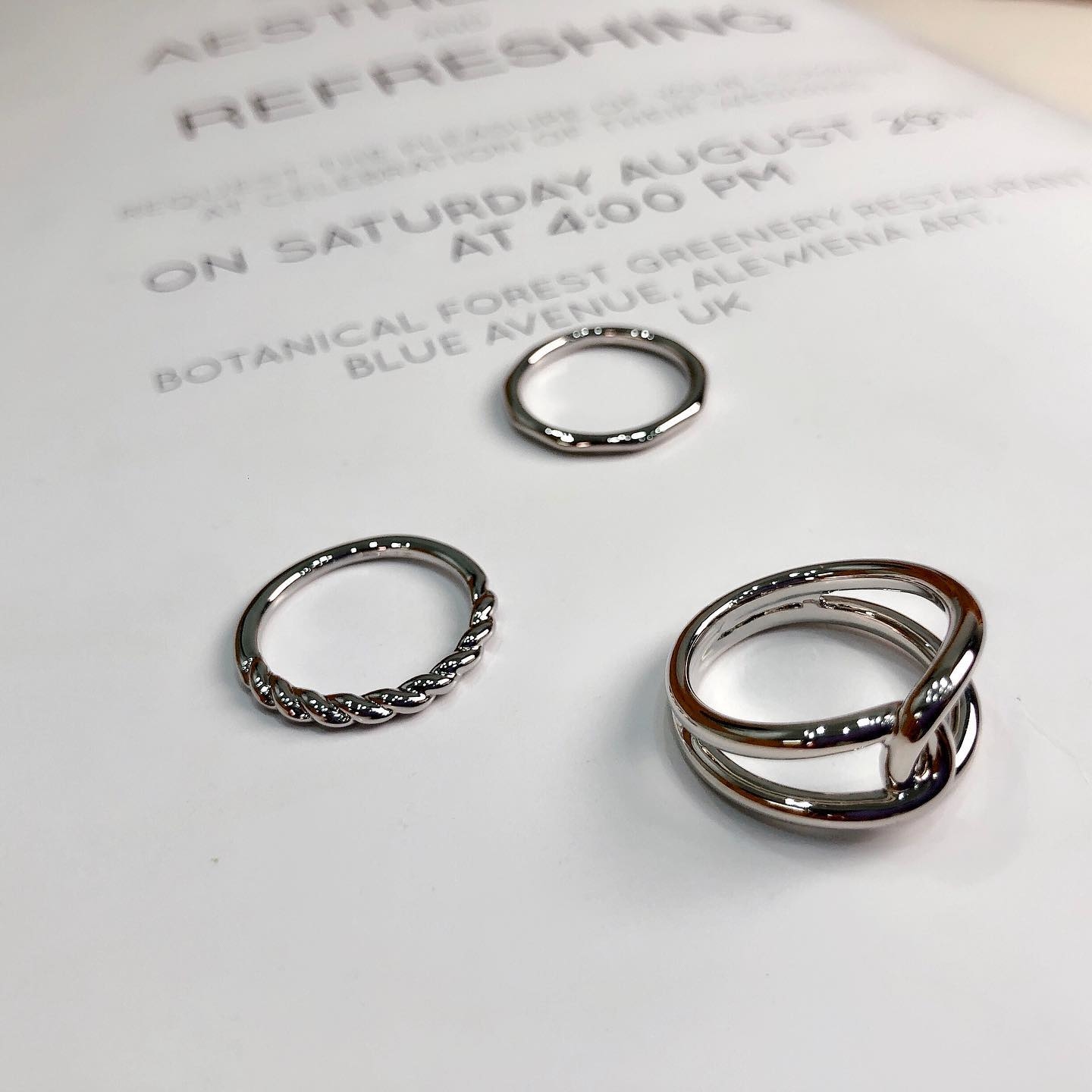 歐美個性戒指三件組B。兩色