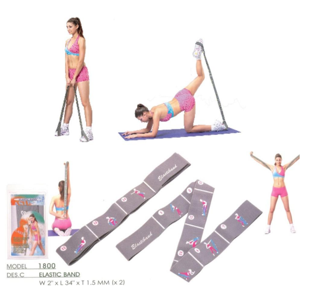 KAMACHI 健身拉力帶 印有教學圖案 1800