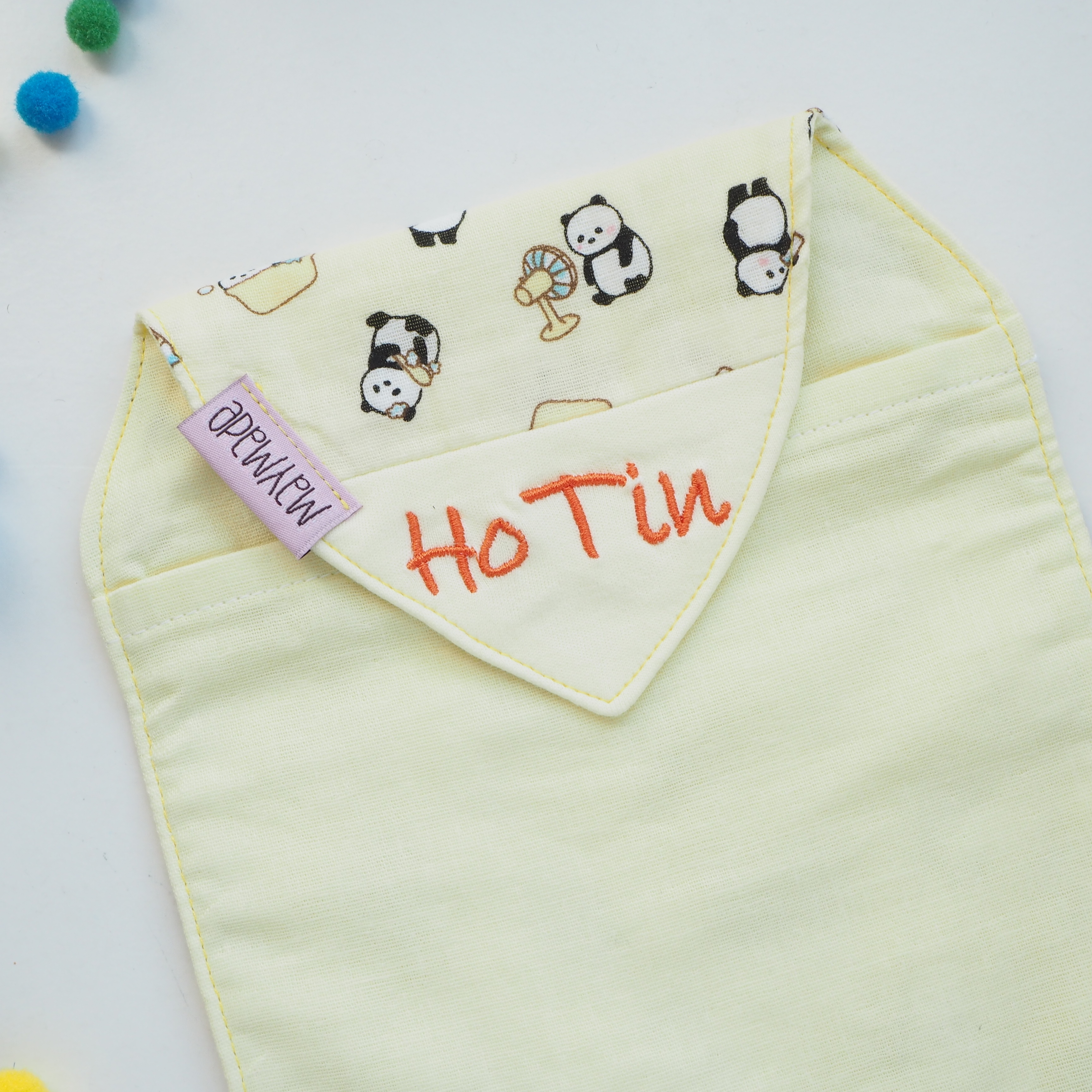 洗澡熊貓圖案汗巾