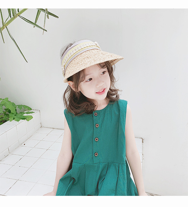 現貨 130cm 無袖連身寬褲裙 綠色