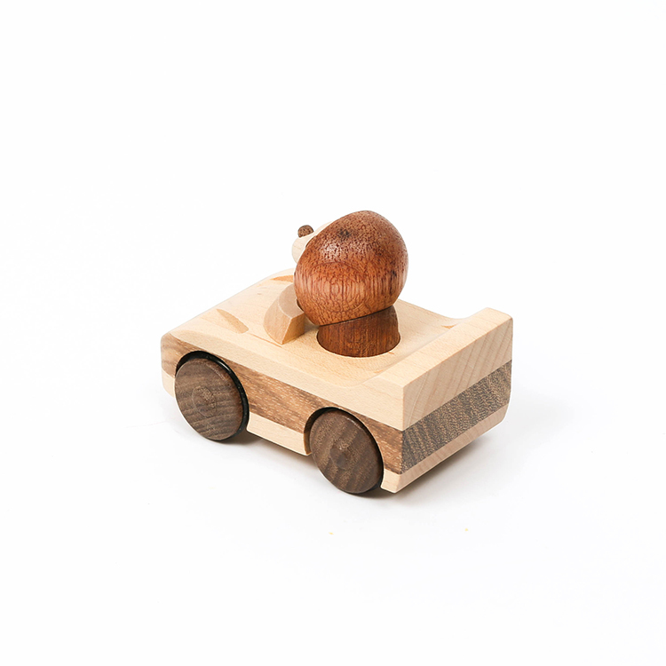 流線賽車獅子】迴力車玩具木製｜Wooderful life 原木禮品設計商店