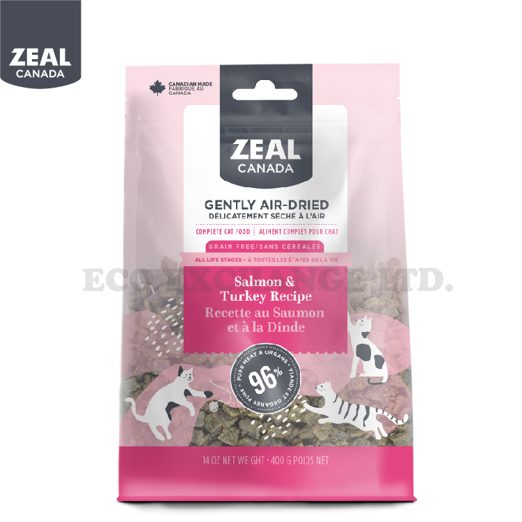ZEAL CANADA - Air-Dried Salmon and Turkey for Cats (400g)(Use by :01 Ferbruary 2026)