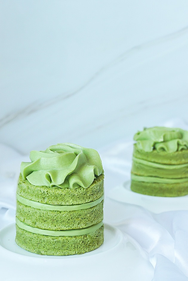 迷你抹茶奶油霜蛋糕