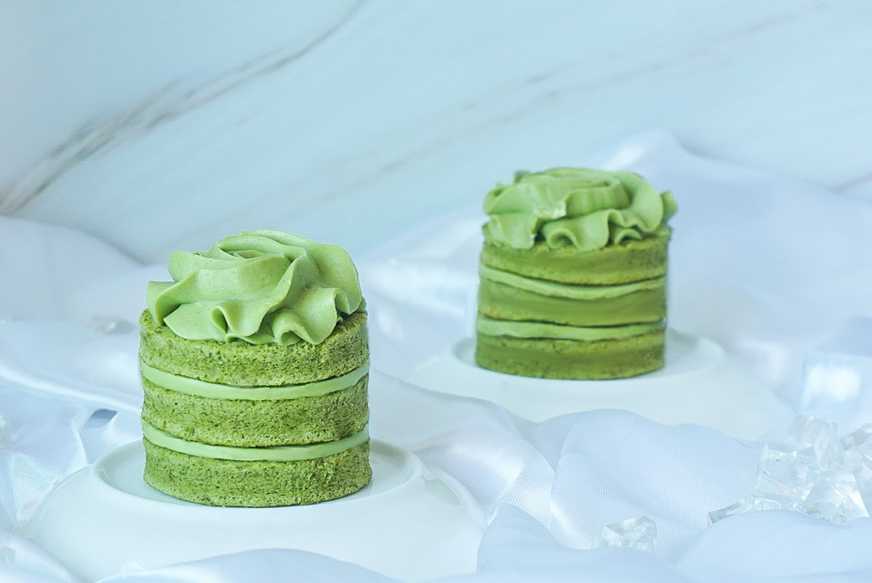 迷你抹茶奶油霜蛋糕