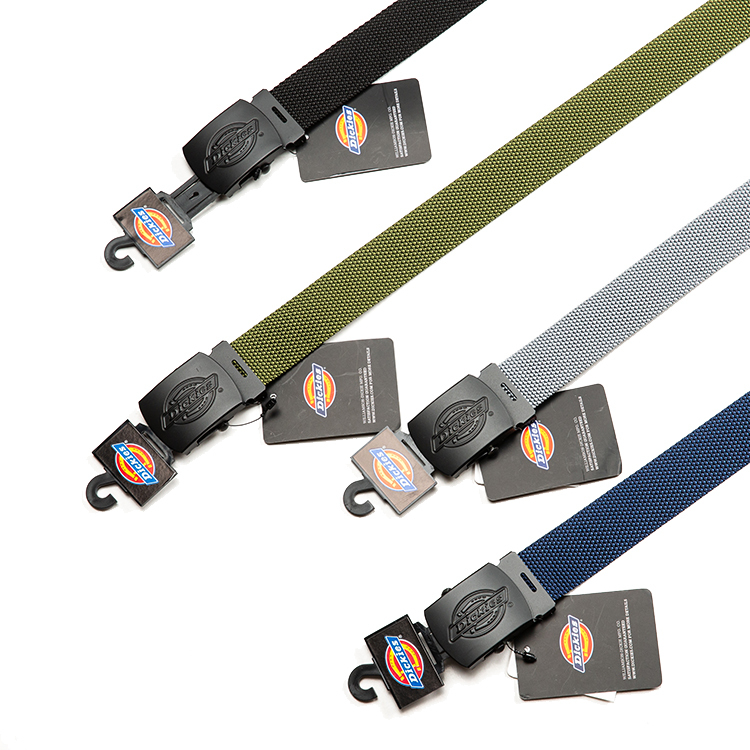 日本製 Dickies 工裝 皮帶 帆布 素面 經典 黑扣 - G203024