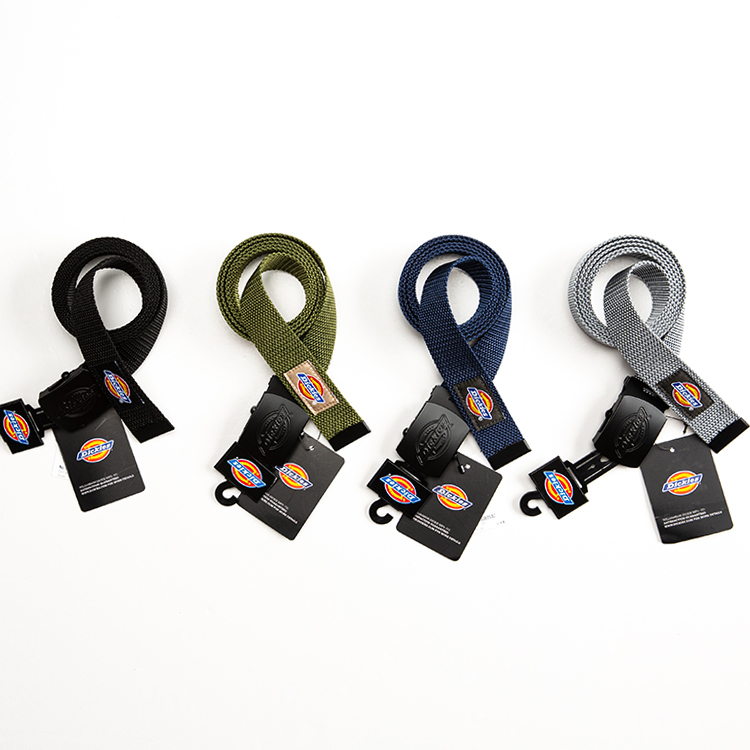 日本製 Dickies 工裝 皮帶 帆布 素面 經典 黑扣 - G203024