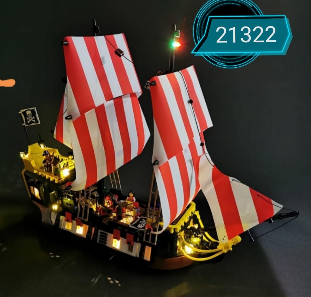 moc LED light for LEGO 21322 Pirates of Barracuda Bay
