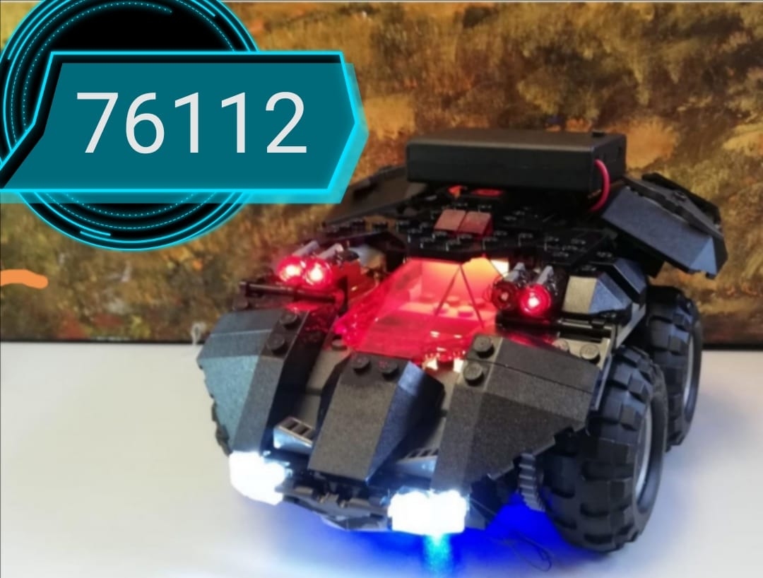 moc LED light for LEGO App-Controlled Batmobile 76112