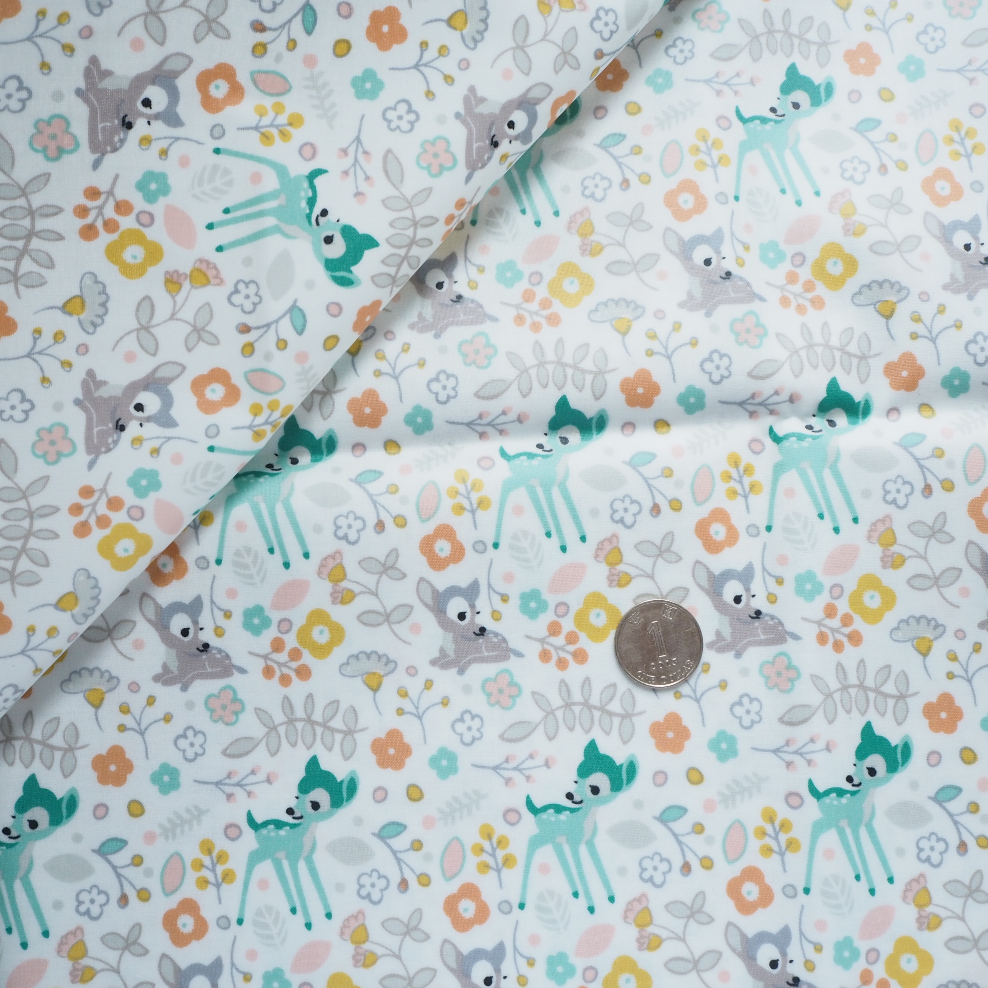 小鹿圖案食事用防水口水肩