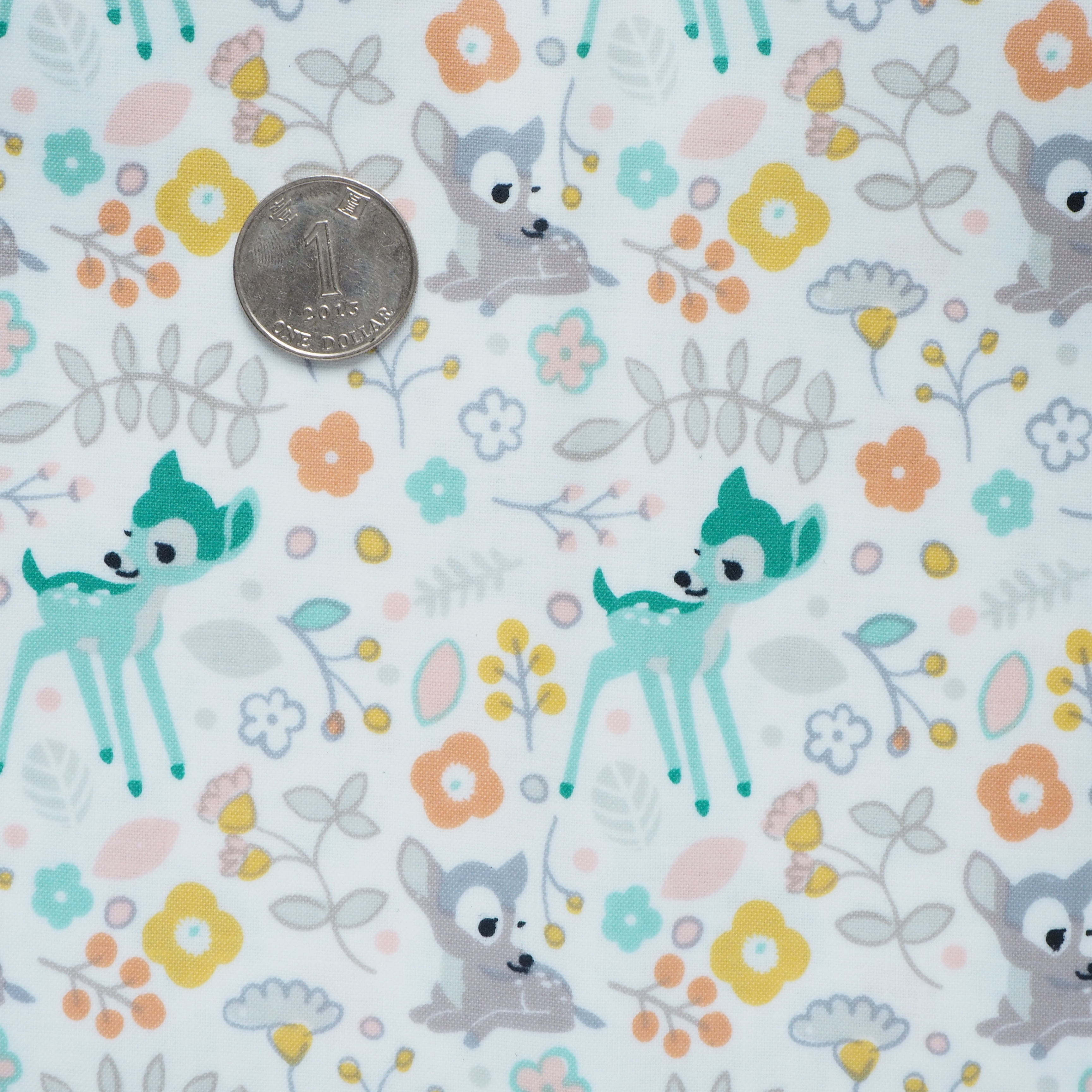 小鹿圖案食事用防水口水肩