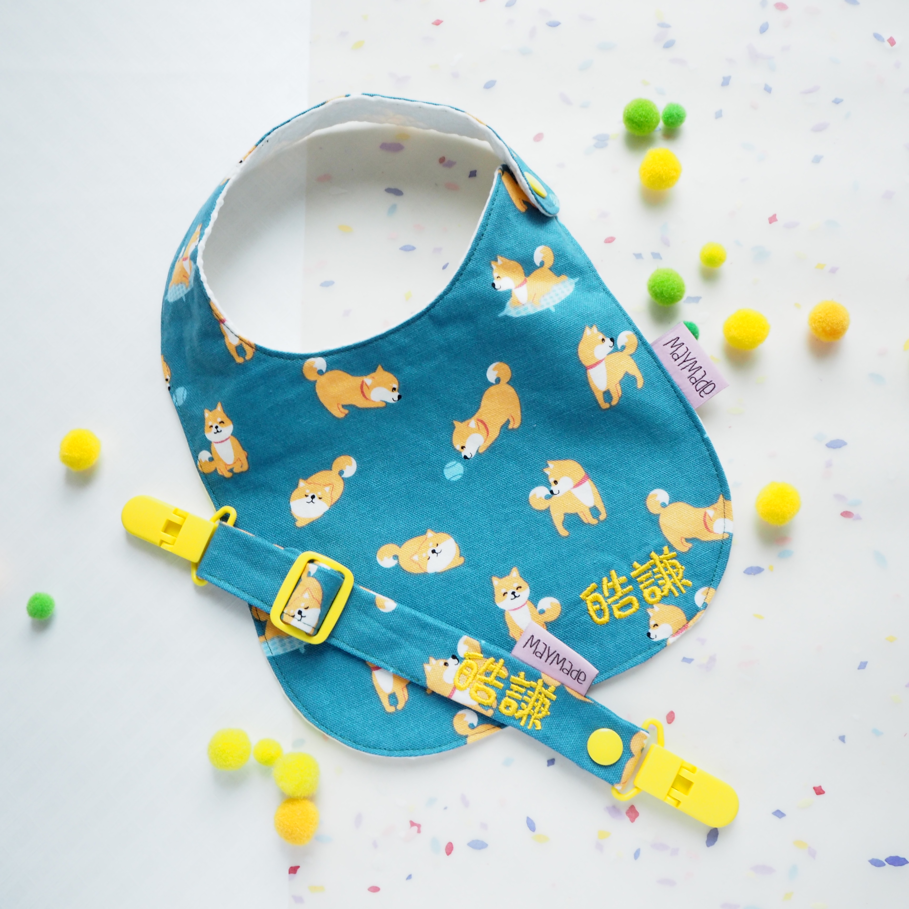 自選純綿布圖案口水肩