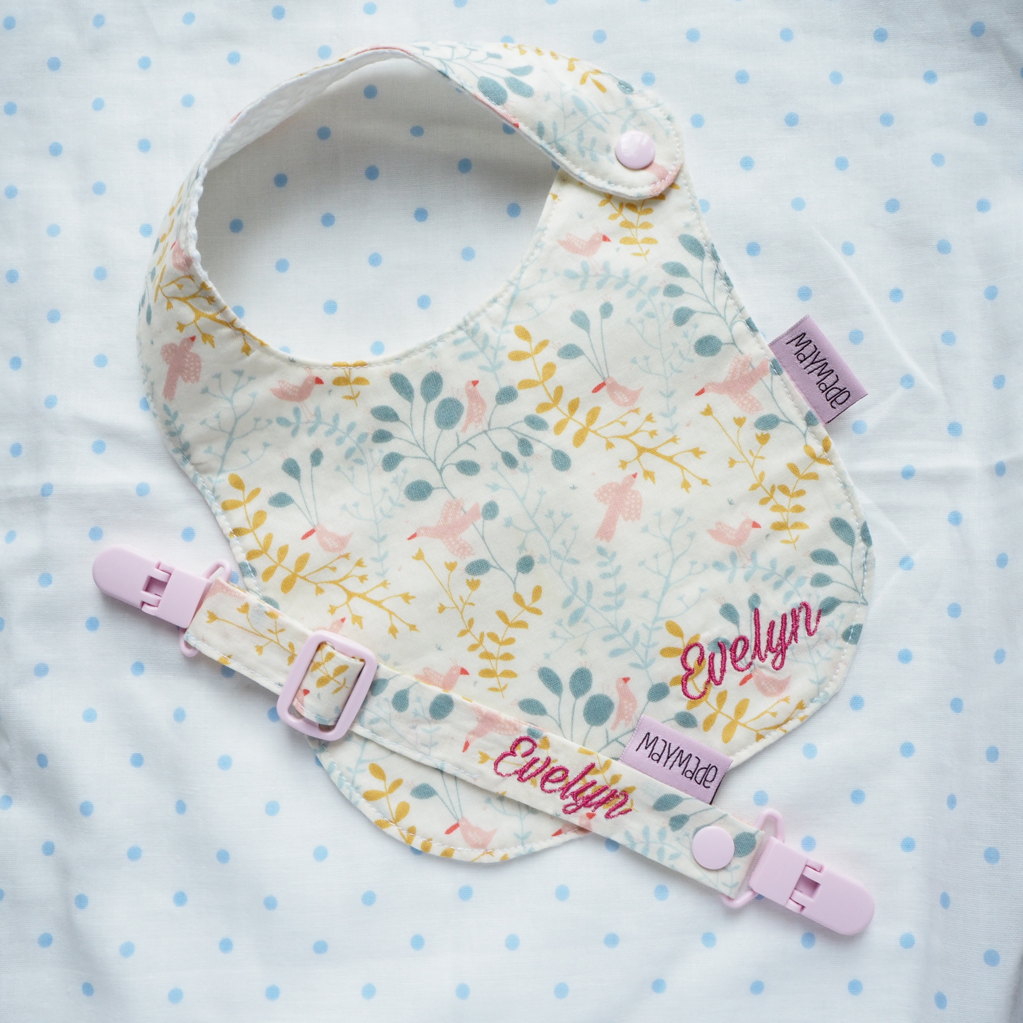 花鳥圖案口水肩