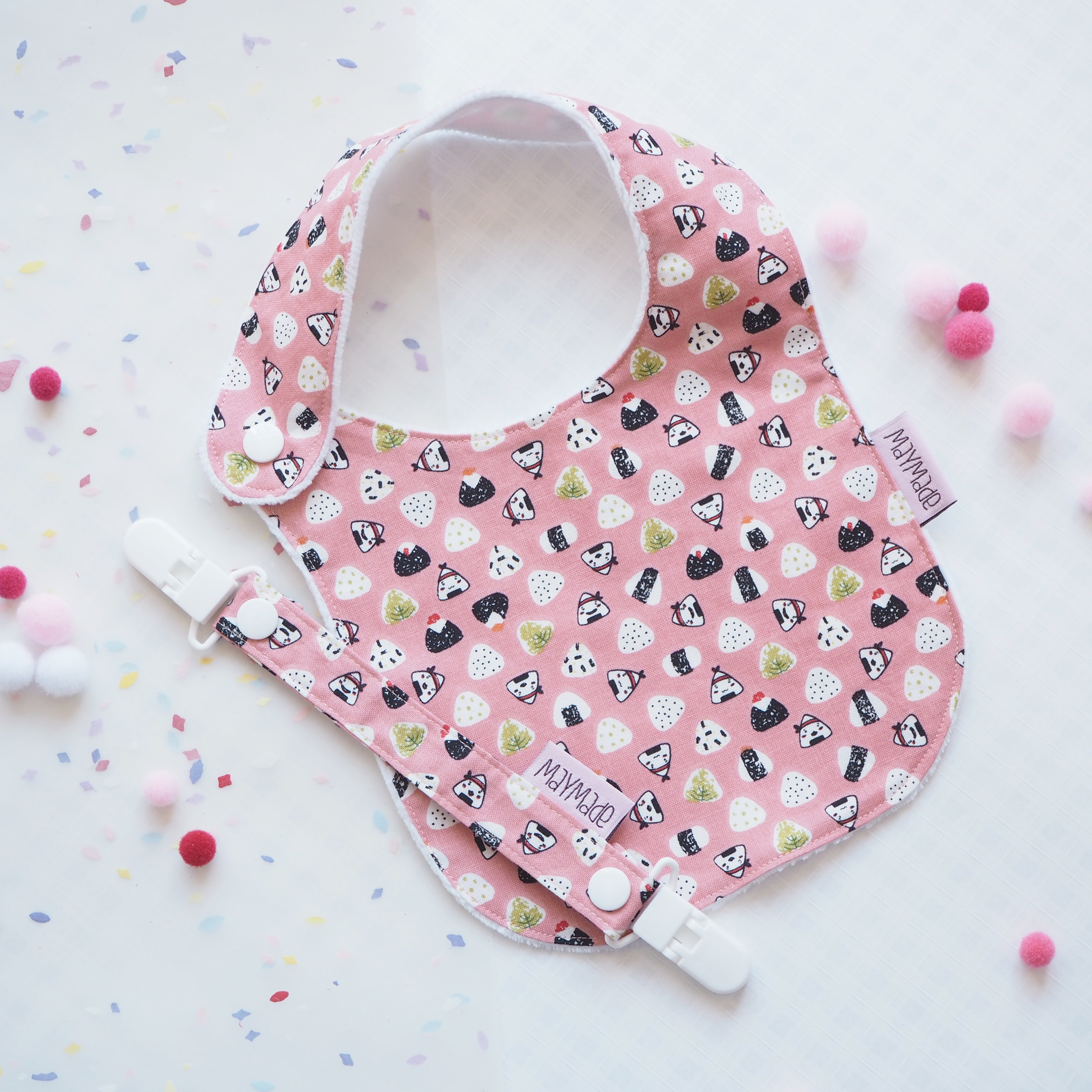 飯糰圖案口水肩