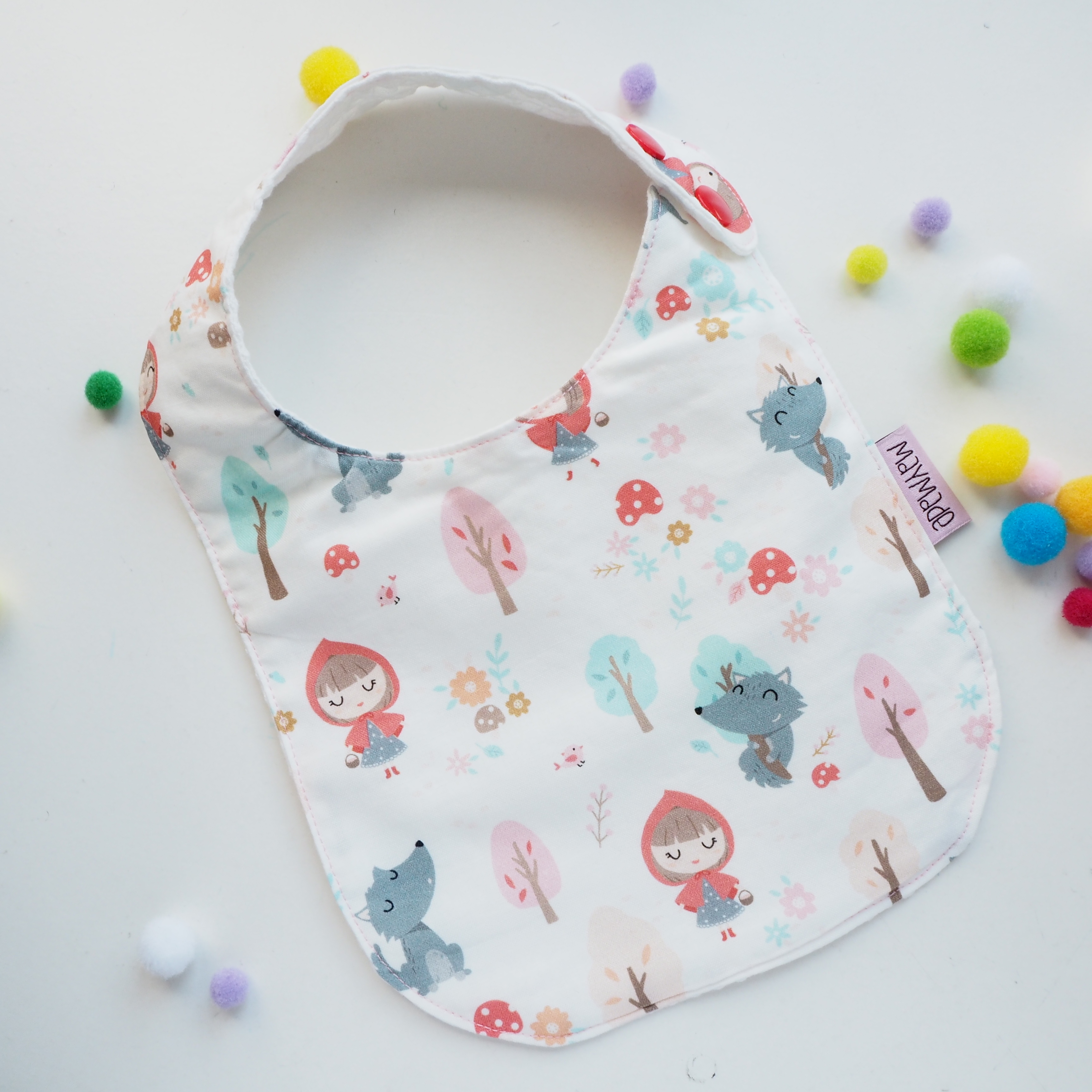 小紅帽圖案口水肩