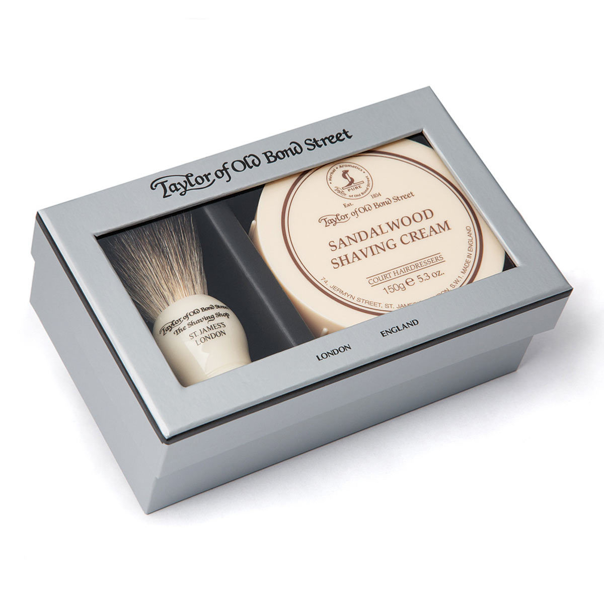 英國 TAYLOR OF OLD BOND STREET  經典檀香剃鬚膏&剃鬚刷套裝