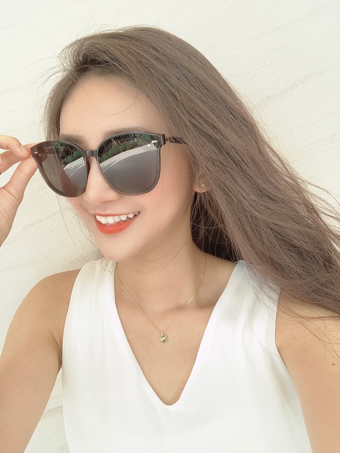 🔥07.28直播新品］💥歐膩修修臉百搭款防藍光墨鏡（百搭黑）