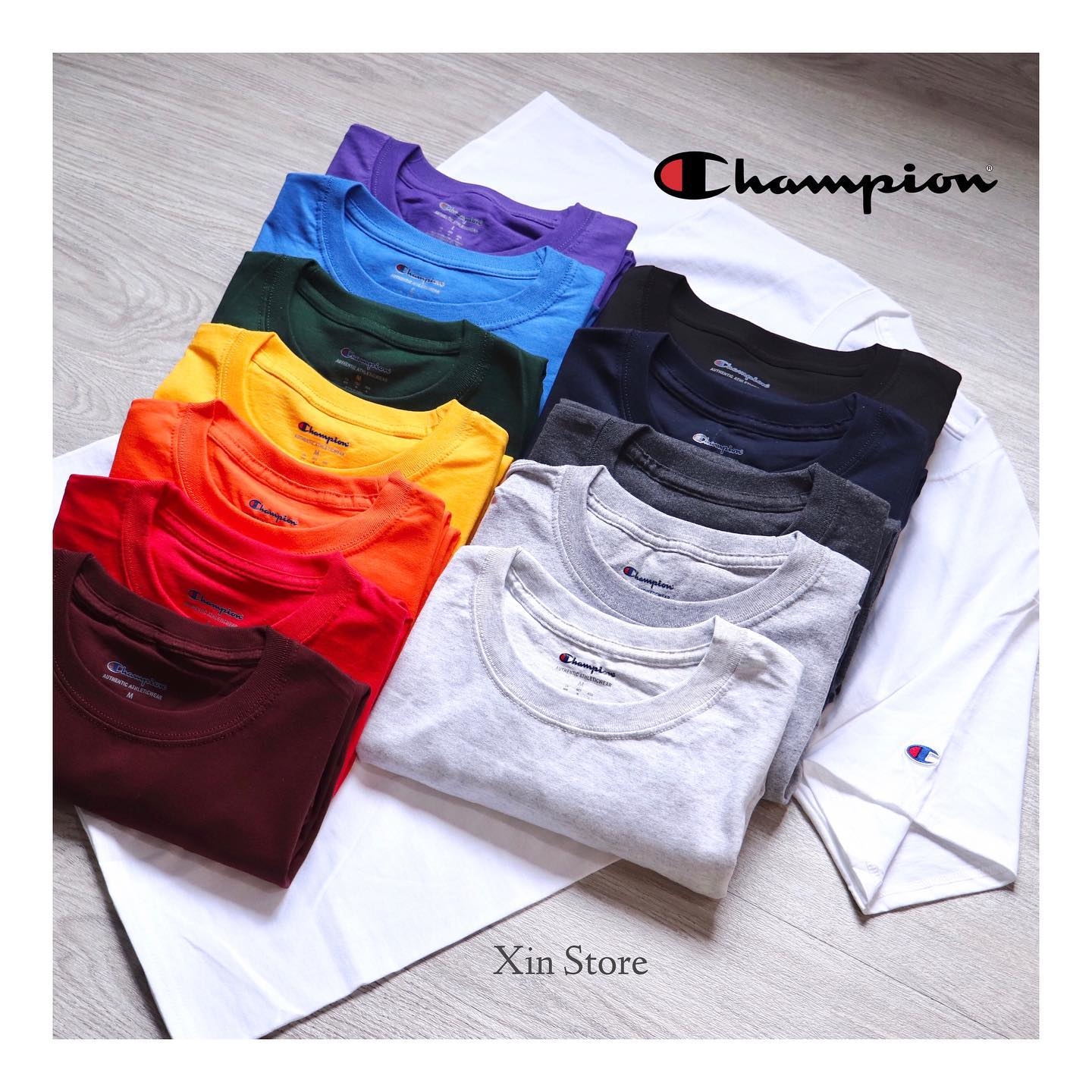 【超商未取出清】【現貨】Champion USA T425 Tee 6.1oz 高磅 手袖 電繡 小Logo 素T