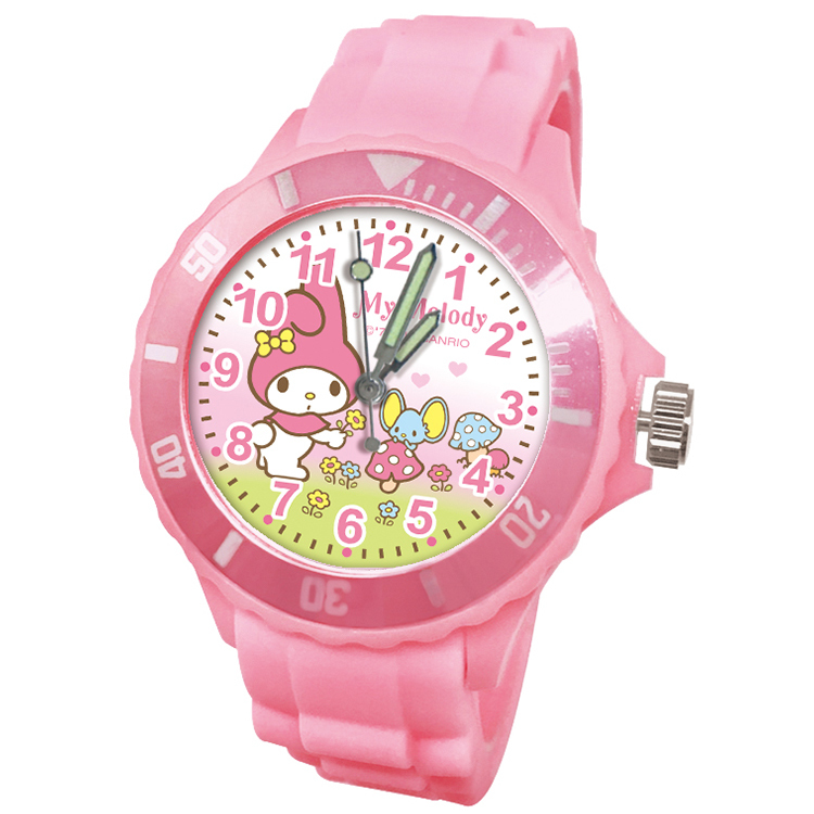 【三麗鷗Sanrio】美樂蒂Melody運動彩帶錶-1022M