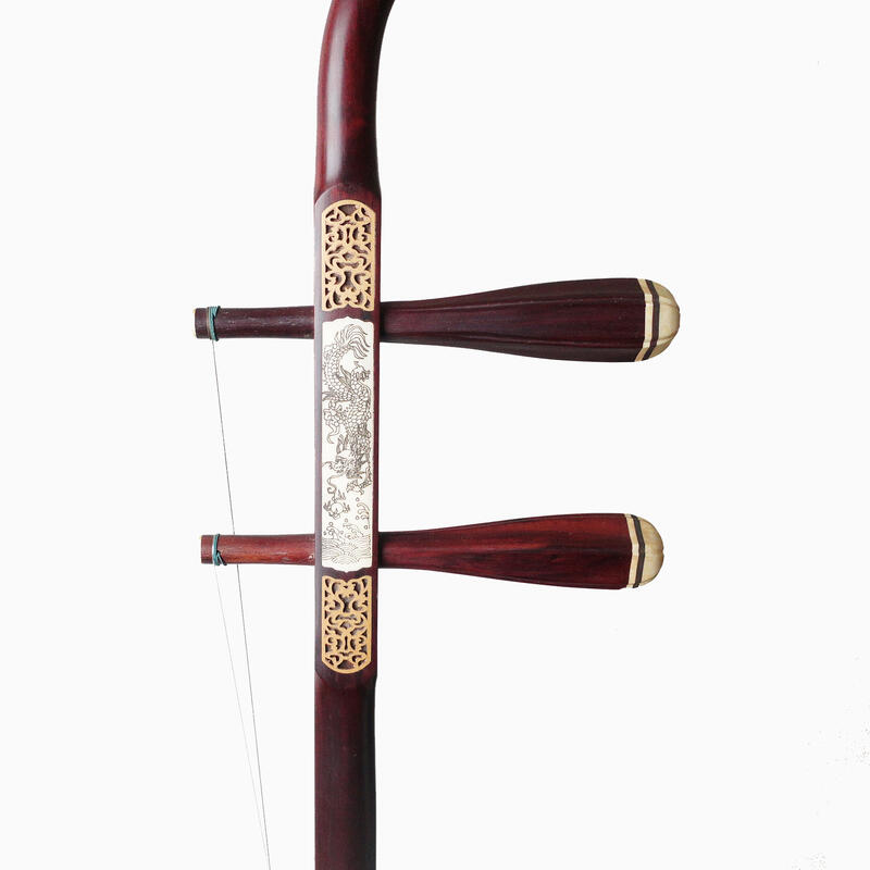 二胡/南胡 - 紫檀木 骨雕【附 二胡盒(加厚內裡)、弓、琴碼、止音綿】 第 4 張圖片｜三峽配件 / 週邊