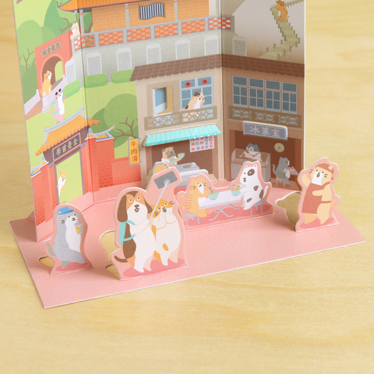 貓狗散步2D明信片・台南