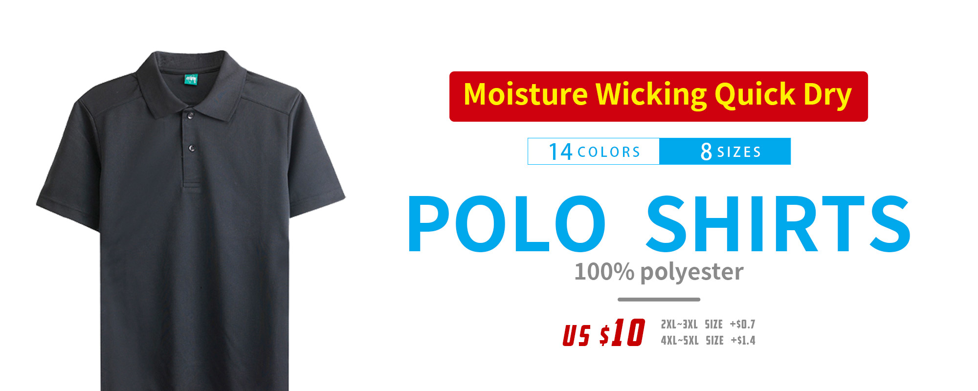 Moisture Wicking, Anti-UV, Breathable, Fast Dry, Antibiosis and deodorant, Sweat-Shirt, POLO, Short Sleeve,Customized Sticker