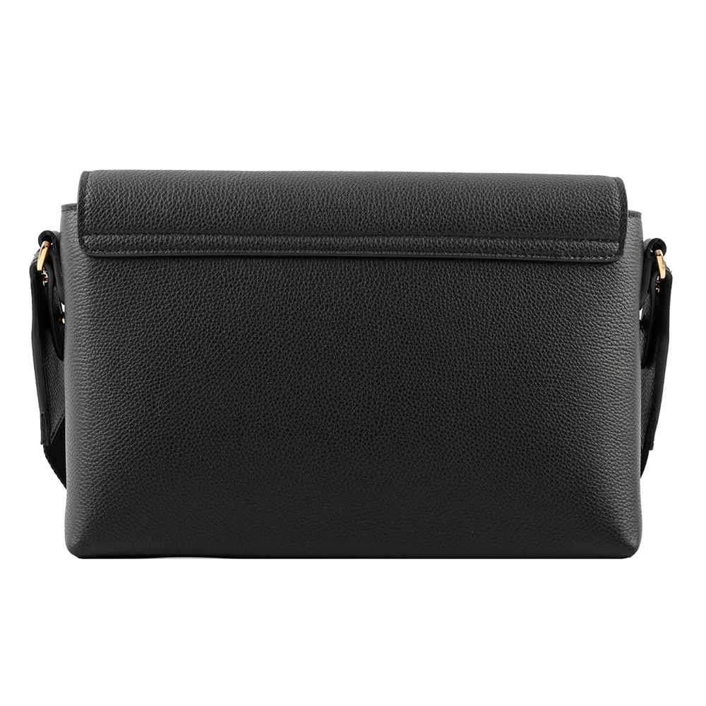 【BURBERRY】Vintage格紋拼皮革翻蓋斜背包