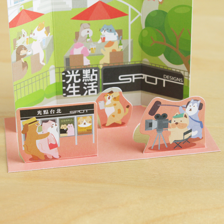 貓狗散步2D明信片・光點生活