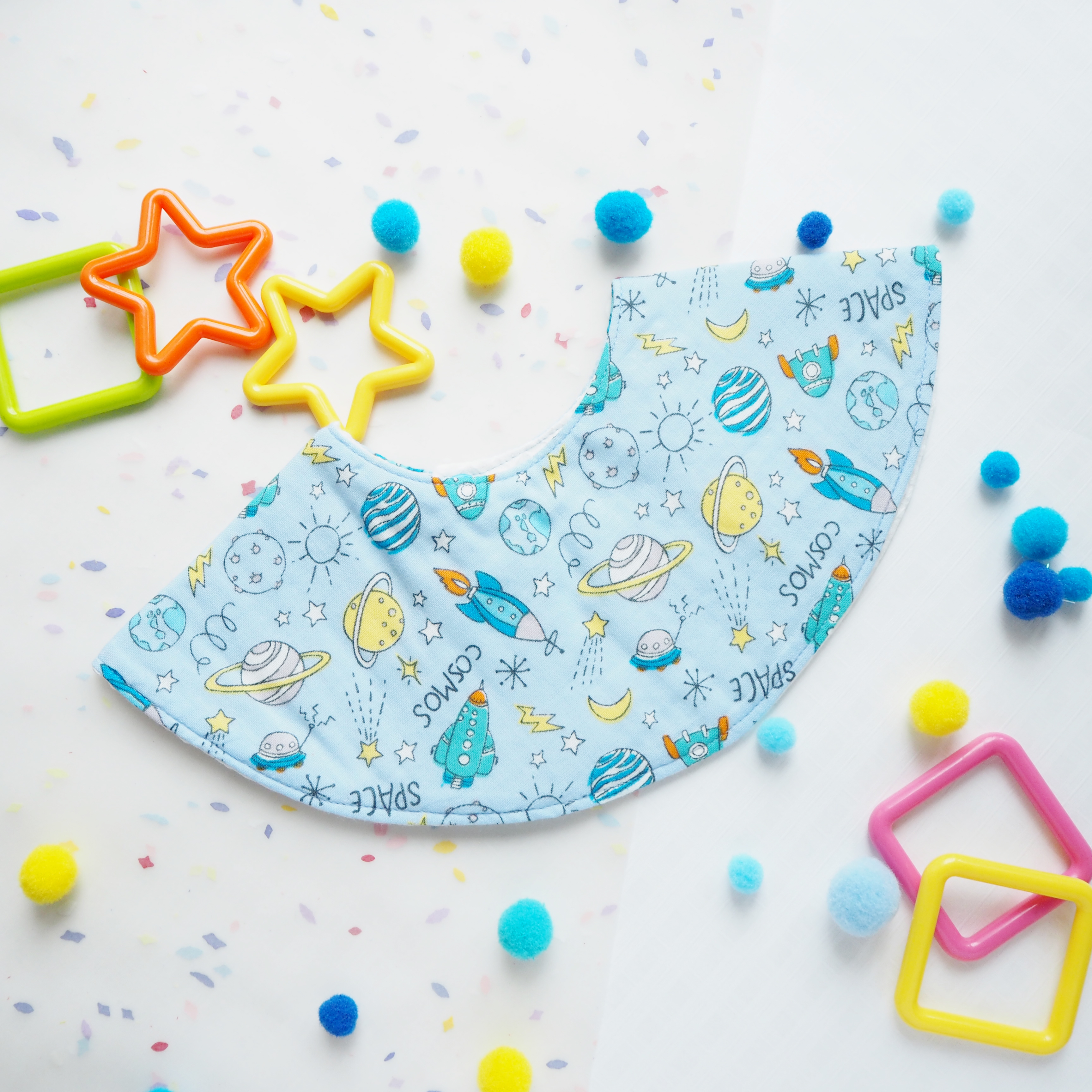 自選圖案 貝果造型口水肩 彌月禮物