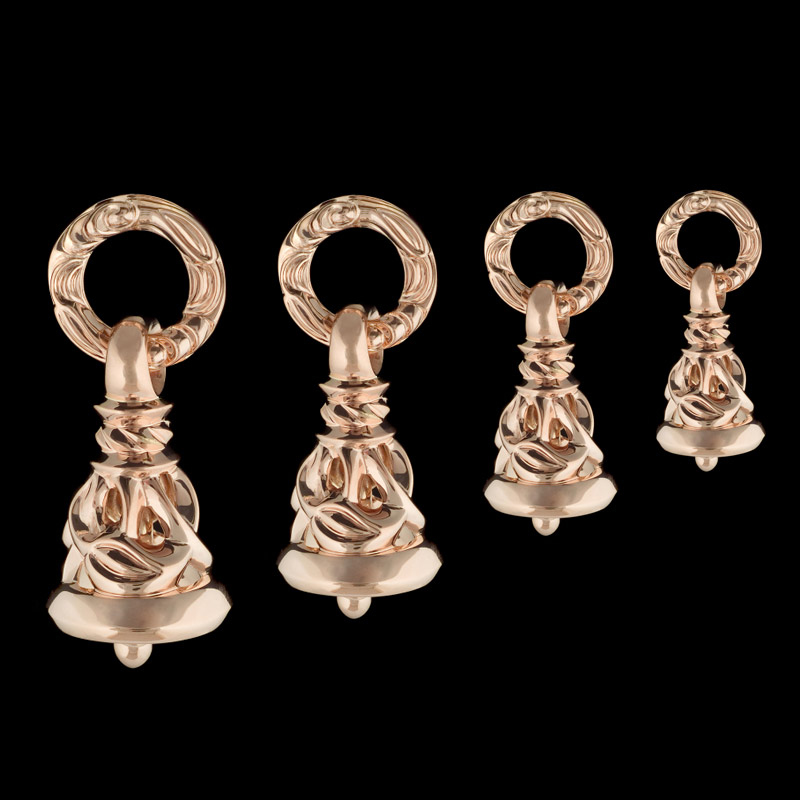 18K Rose Gold Crane Bell