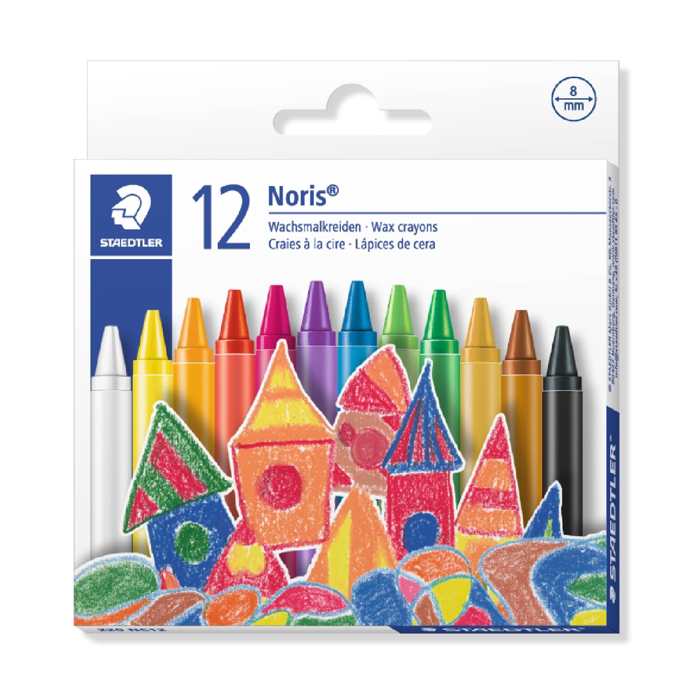 【STAEDTLER 施德樓】快樂學園 無毒安全油蠟筆12色組 MS220 NC12