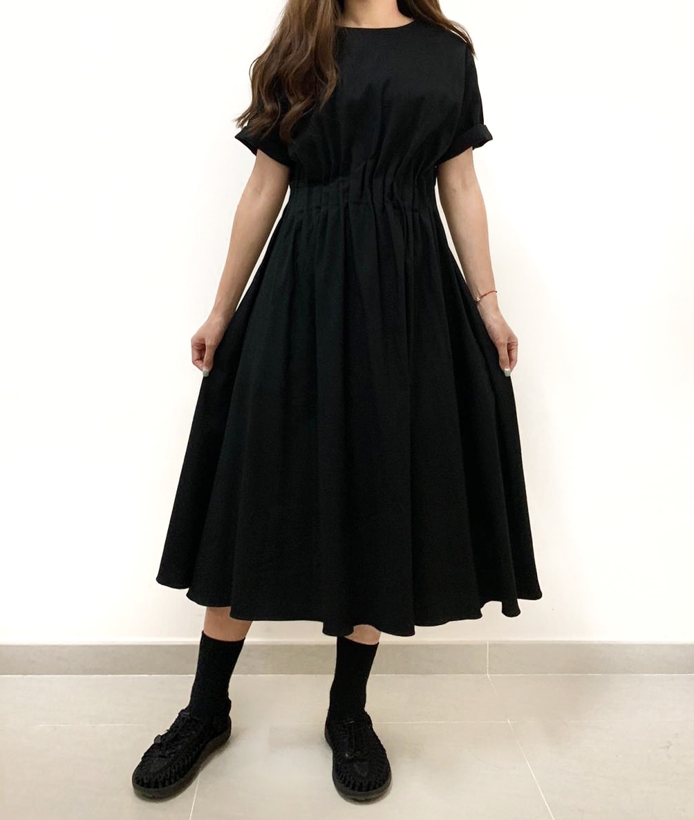 現貨 | KR. 皺褶氣質長裙 (兩色入)