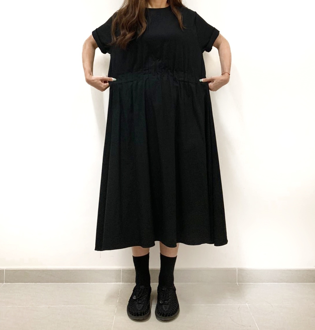 現貨 | KR. 皺褶氣質長裙 (兩色入)