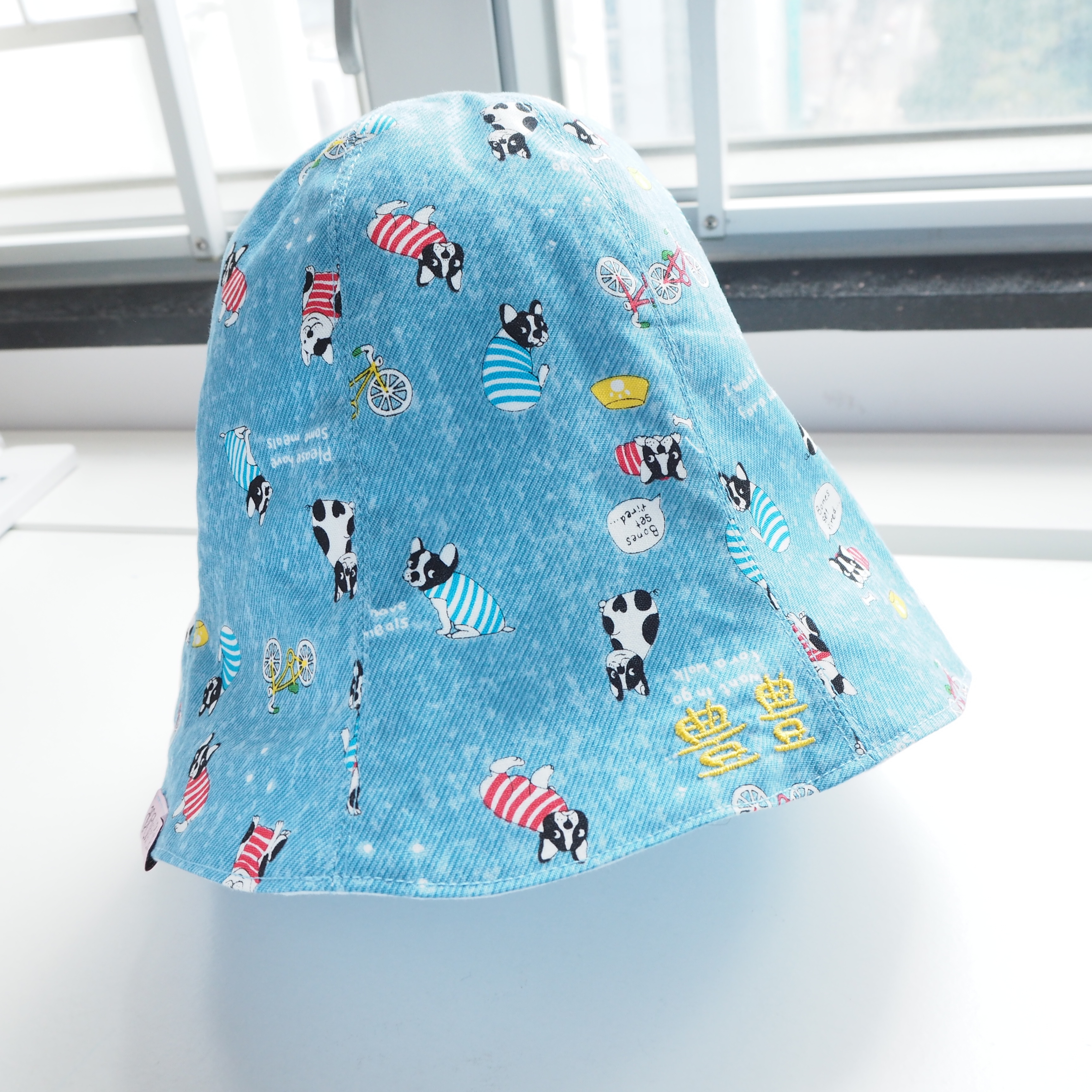 法鬥圖案 純棉布嬰兒帽