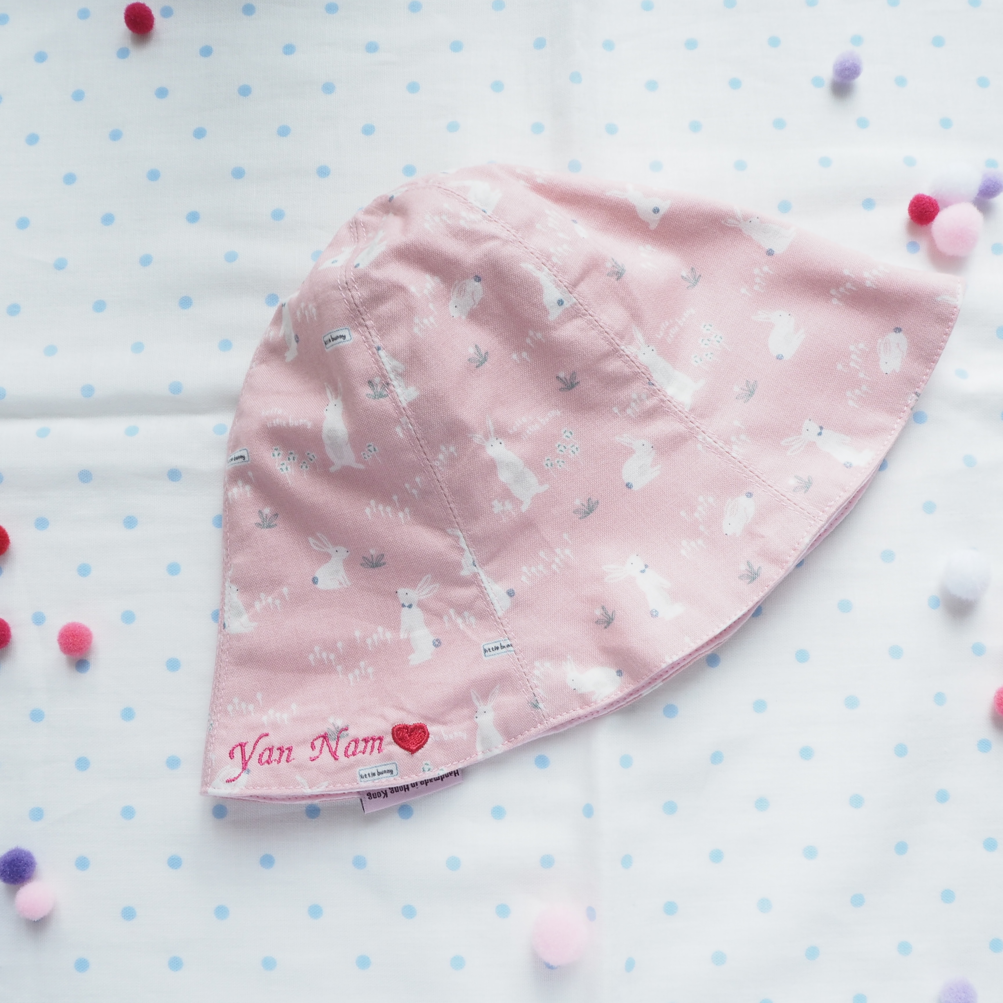 自選圖案 純棉布嬰兒帽