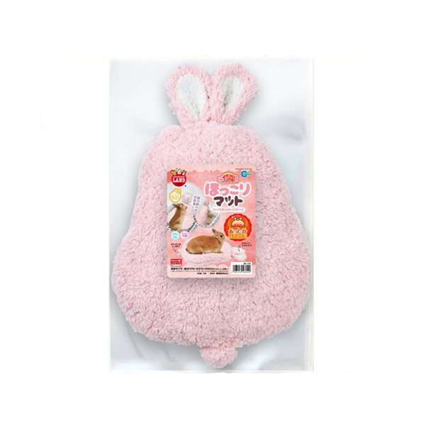 日本MARUKAN-MK-ML-178兔型遠赤棉睡墊-粉