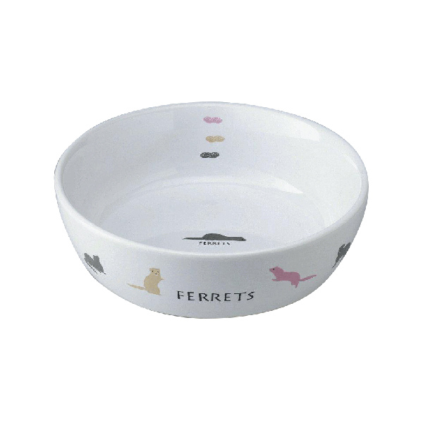 日本MARUKAN-  陶瓷圓形雪貂食碗ES-18