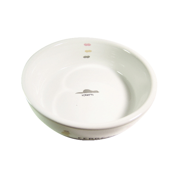 日本MARUKAN-  陶瓷圓形雪貂食碗ES-18