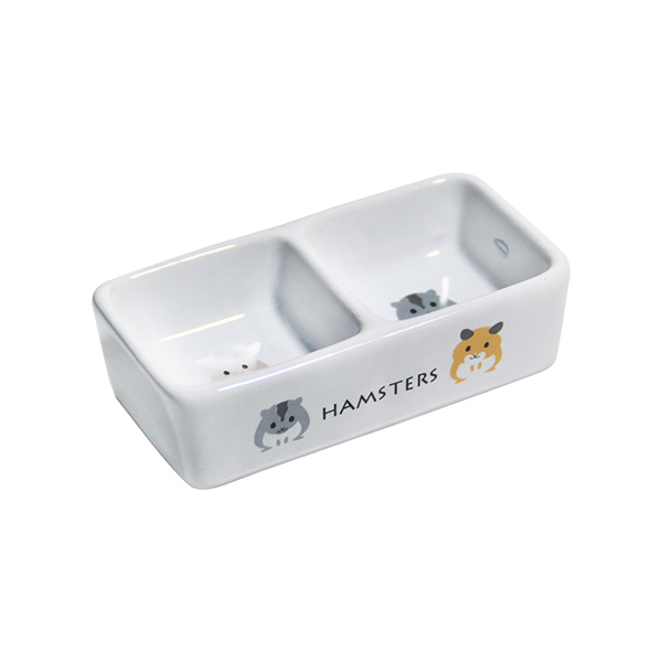 日本MARUKAN-  陶瓷鼠鼠雙碗