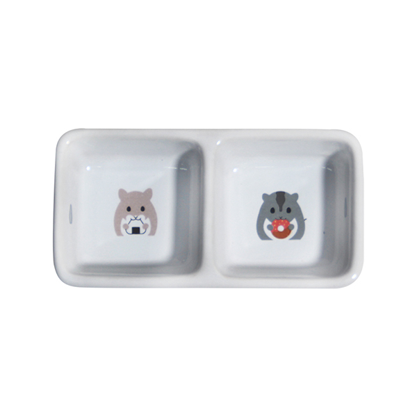 日本MARUKAN-  陶瓷鼠鼠雙碗