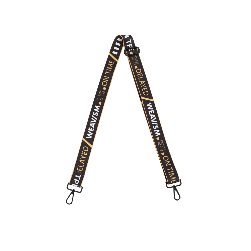 On Time 準時出發印花背帶 (黑黃)