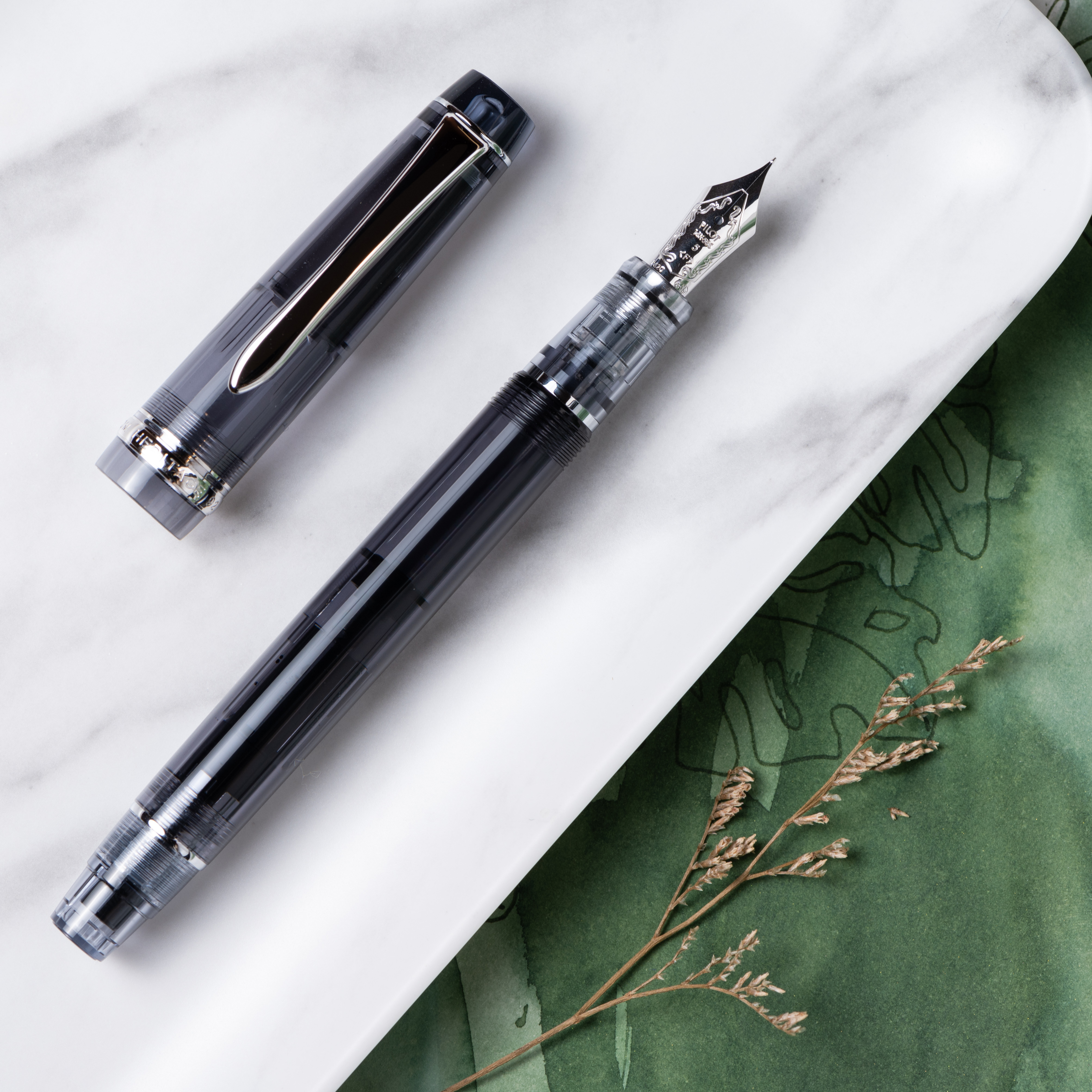 百樂 PILOT｜CUSTOM HERITAGE 92 透明 活塞上墨 14K金尖 鋼筆