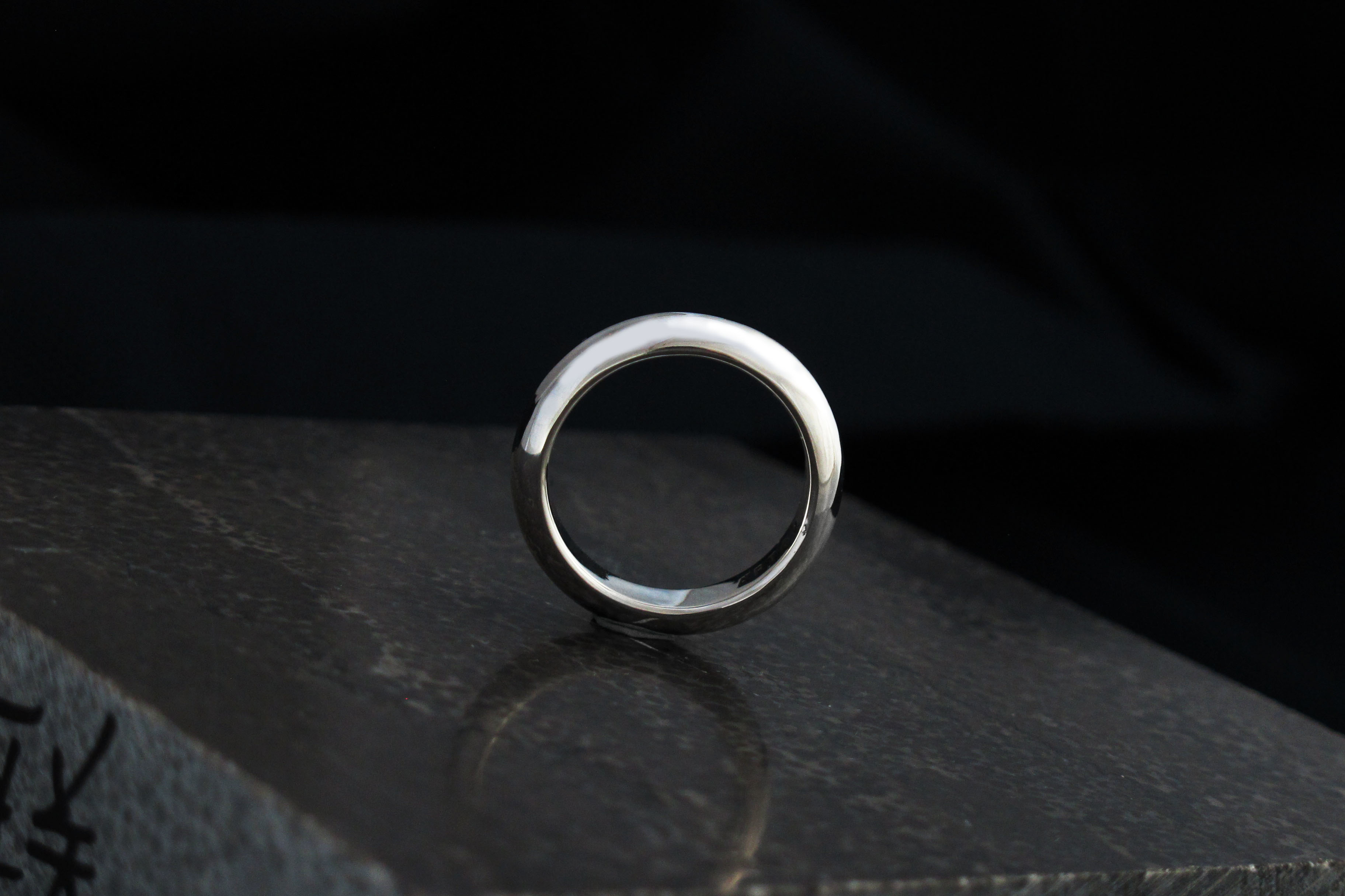 手工厚版素戒 曲面5mm 925純銀戒指 男生戒指