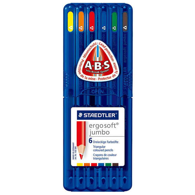 【STAEDTLER 施德樓】全美油性色鉛筆-加寬型6色組 MS158 SB6