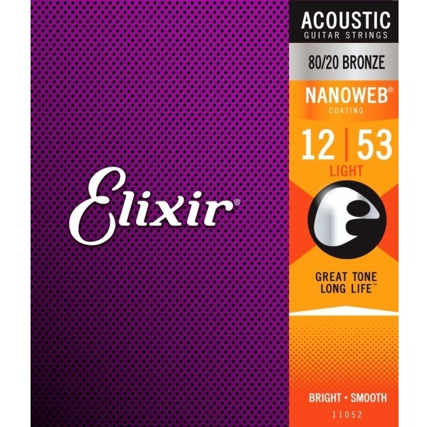 Elixir - #11052 Nanoweb 黃銅弦 012-053 包膜弦 手汗必備