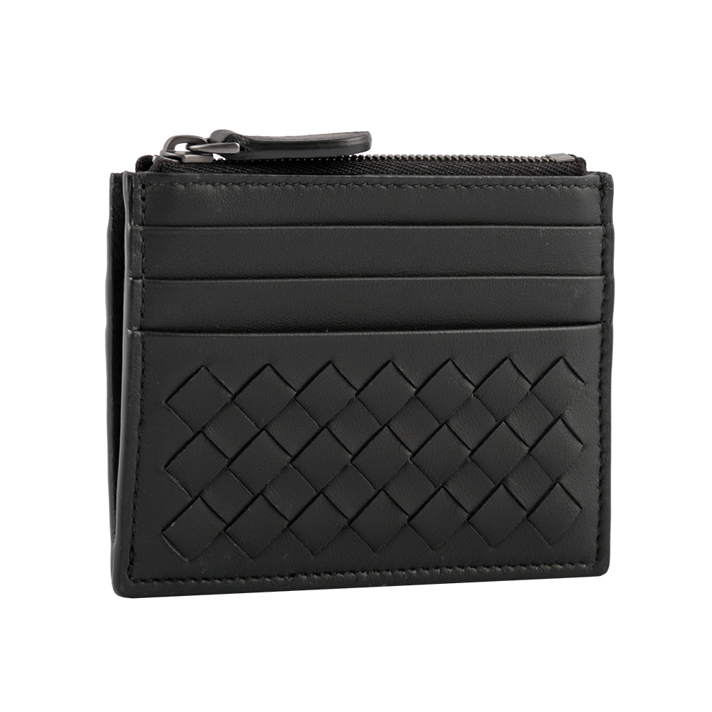 【BOTTEGA VENETA】經典編織小羊皮零錢包/名片卡夾