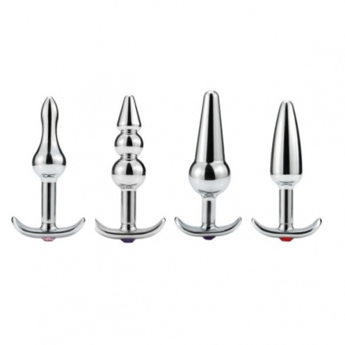 〔超高質享受〕Metal Temptation  鋁質螺紋錨形後庭塞套裝