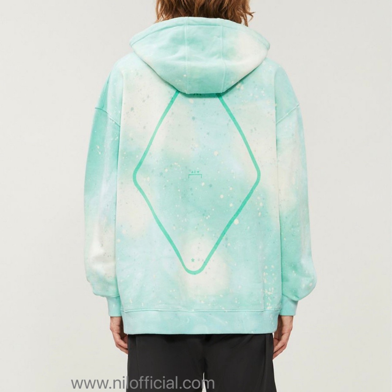 稀少現貨 ACW A-COLD-WALL x Daniel Arsham 藝術家聯名限定 渲染 潑漆 湖水綠 帽T