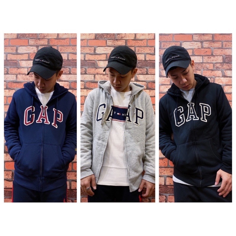 GAP 經典貼布字母Logo 羊羔毛 連帽外套 厚外套