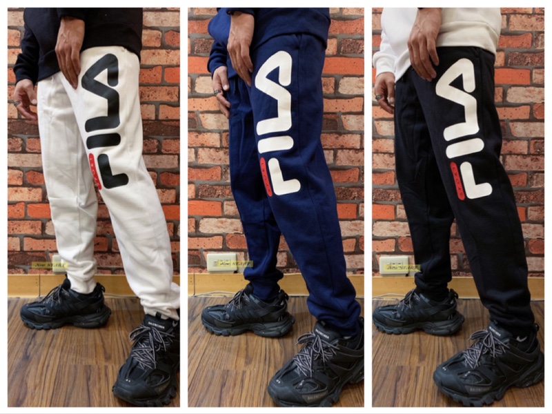 Fila 側邊經典字母Logo 縮口棉褲 長褲